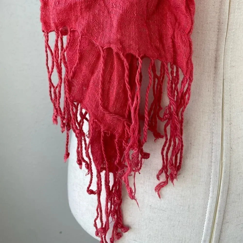 Tasseled Scarf EUC